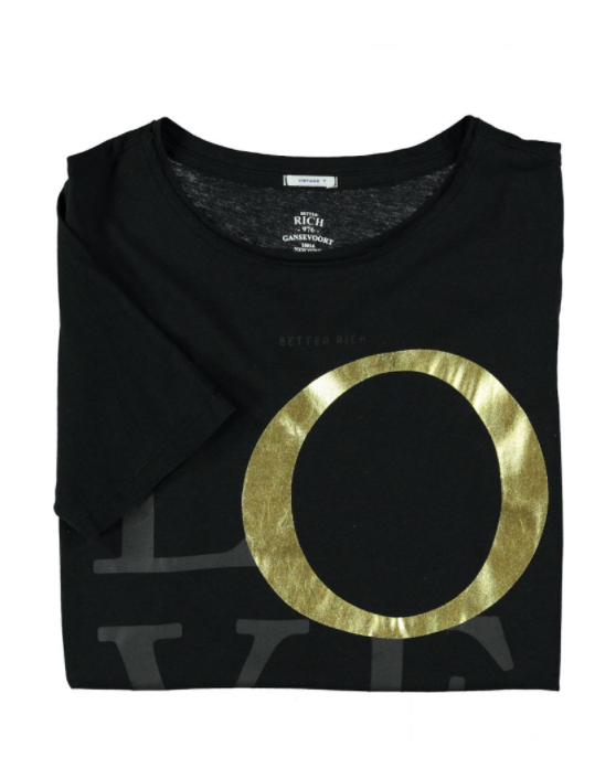 Better Rich - T-Shirt Crew Love schwarz