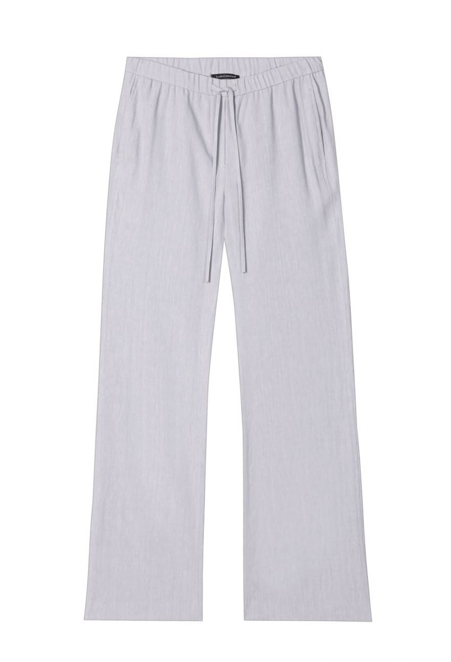 Luisa Cerano -  Hose auf Leinenmix silver grey