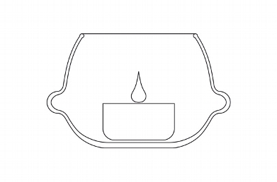 Schwimmschale bauchig klein 10cm