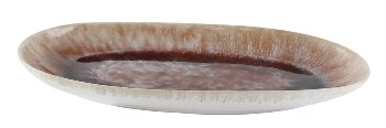 Ovalförmige Platte Natura karamell Länge 43cm