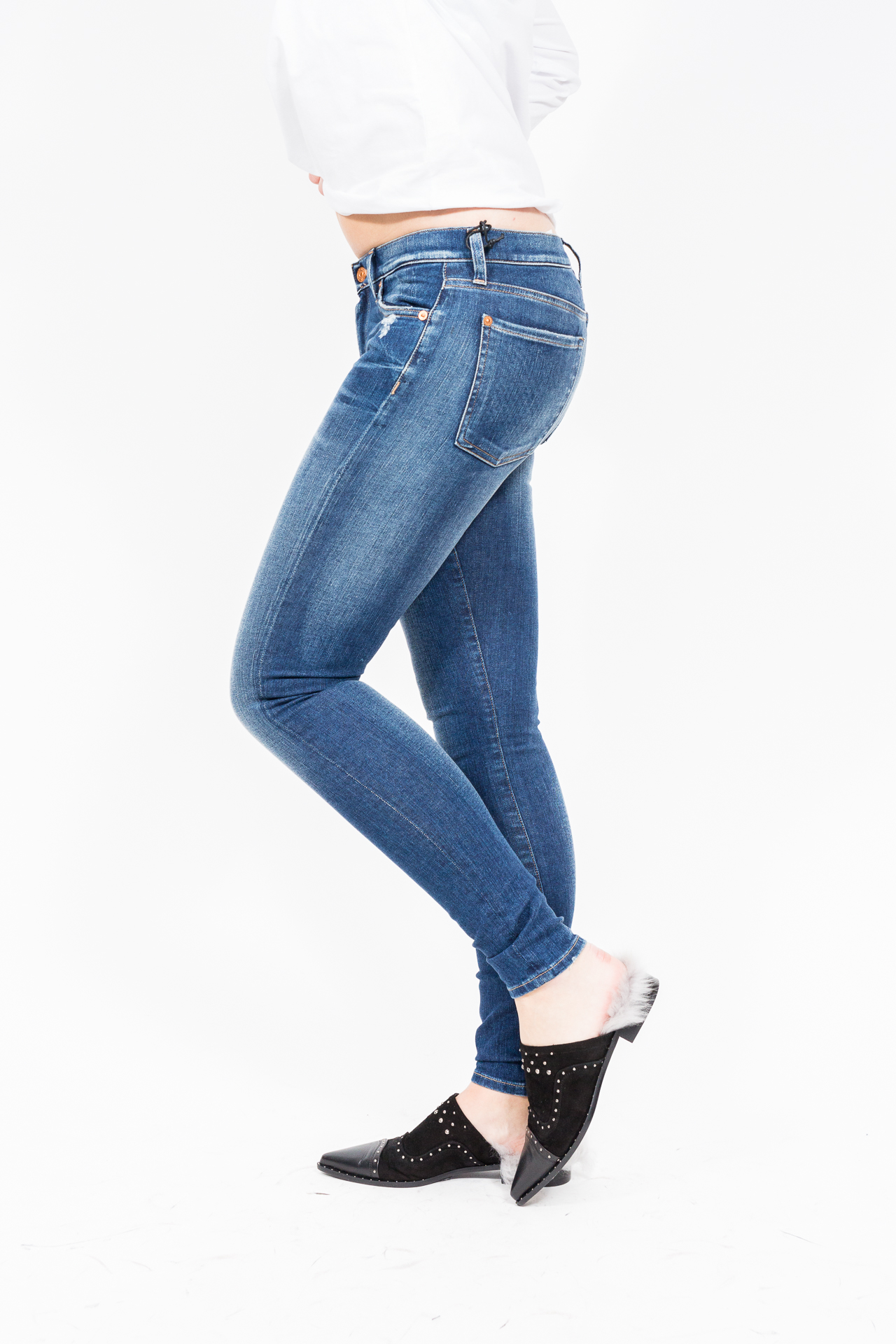 7 For All Mankind - The Skinny Jeans slim Illusion West indigigo