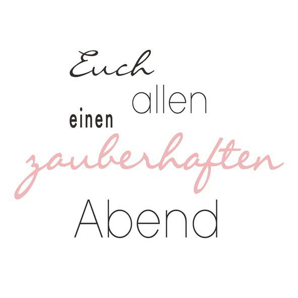 Servietten "Euch allen einen Zauberhaften Abend" weiß