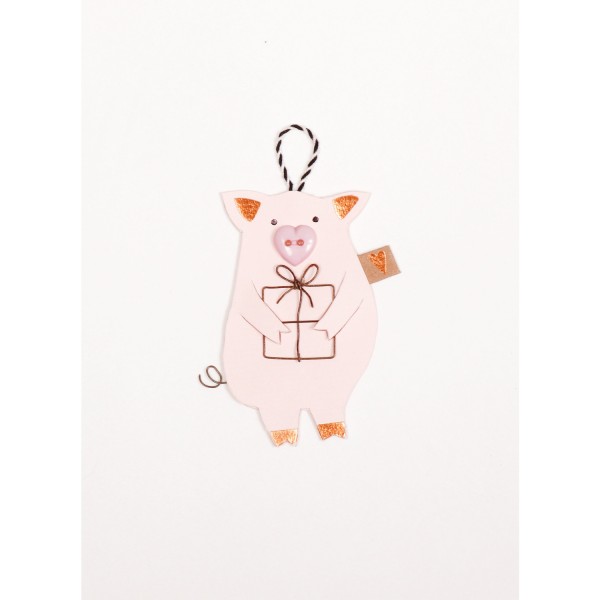 Glücksschweinchen mit Geschenk