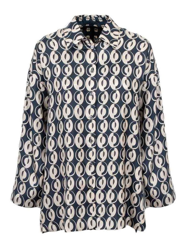 Max Mara - Bluse mit Print zum wenden