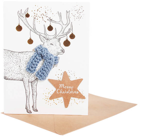 Good old Friends - Winter Schalkarte Hirsch