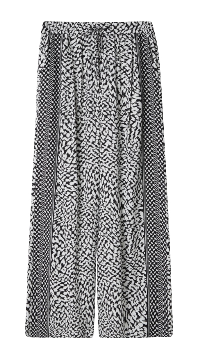 lala Berlin - Hose aus Viskose schwarz/weiß