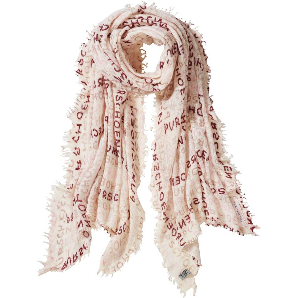 Pur Schoen -  Cashmereschal All over Print hellbeige