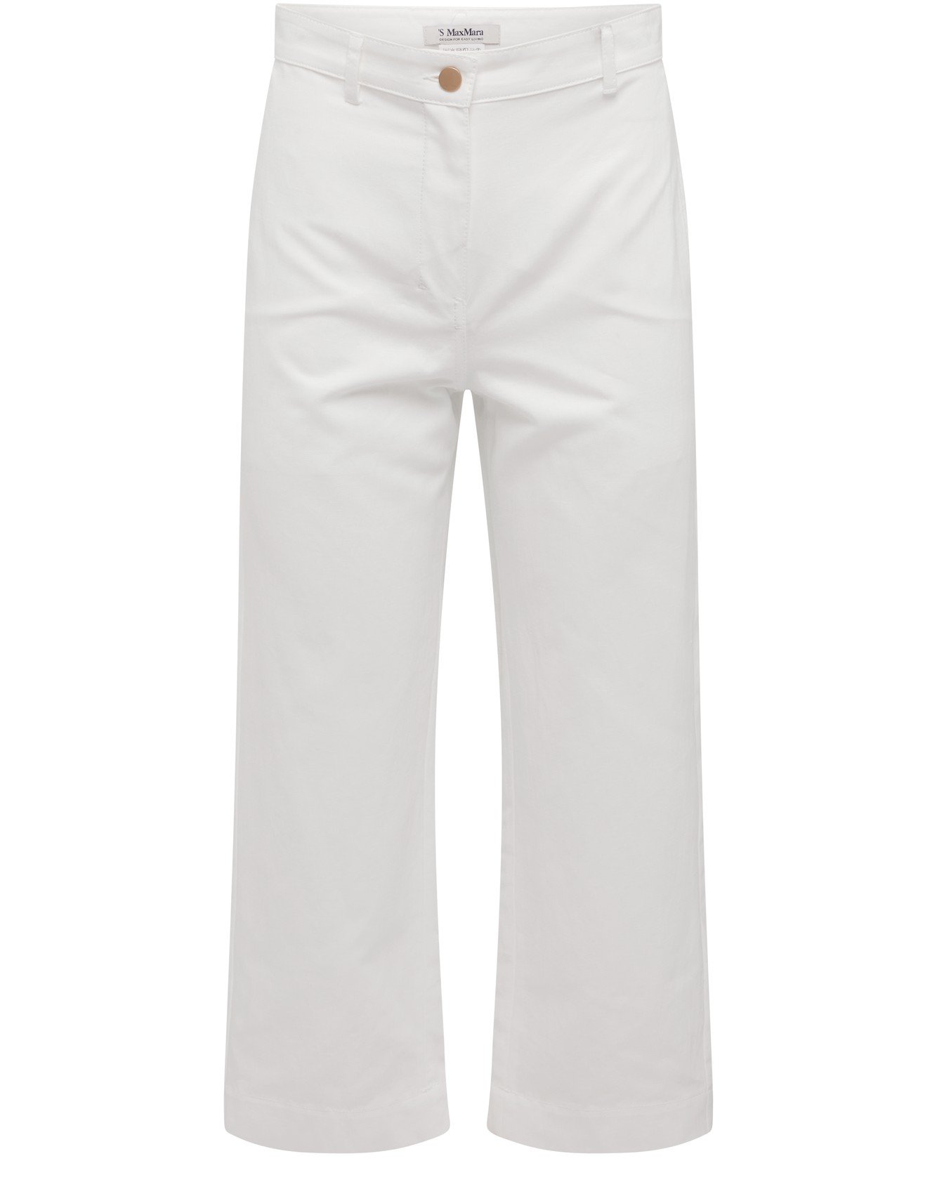 Max Mara - Baumwollhose mit weitem Bein Sospiro weiß