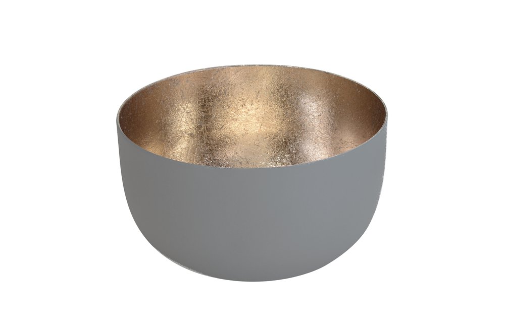 Windlicht Madras S cool grey/ nudegold