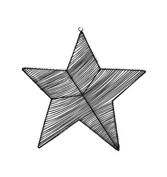 Hänger Revo Stern schwarz 41cm