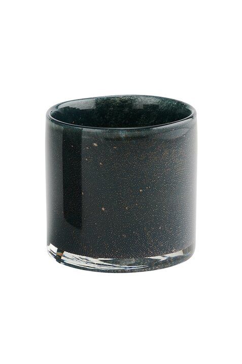 Linen Windlicht H10cm Glitzer Bubbles Anthrazit
