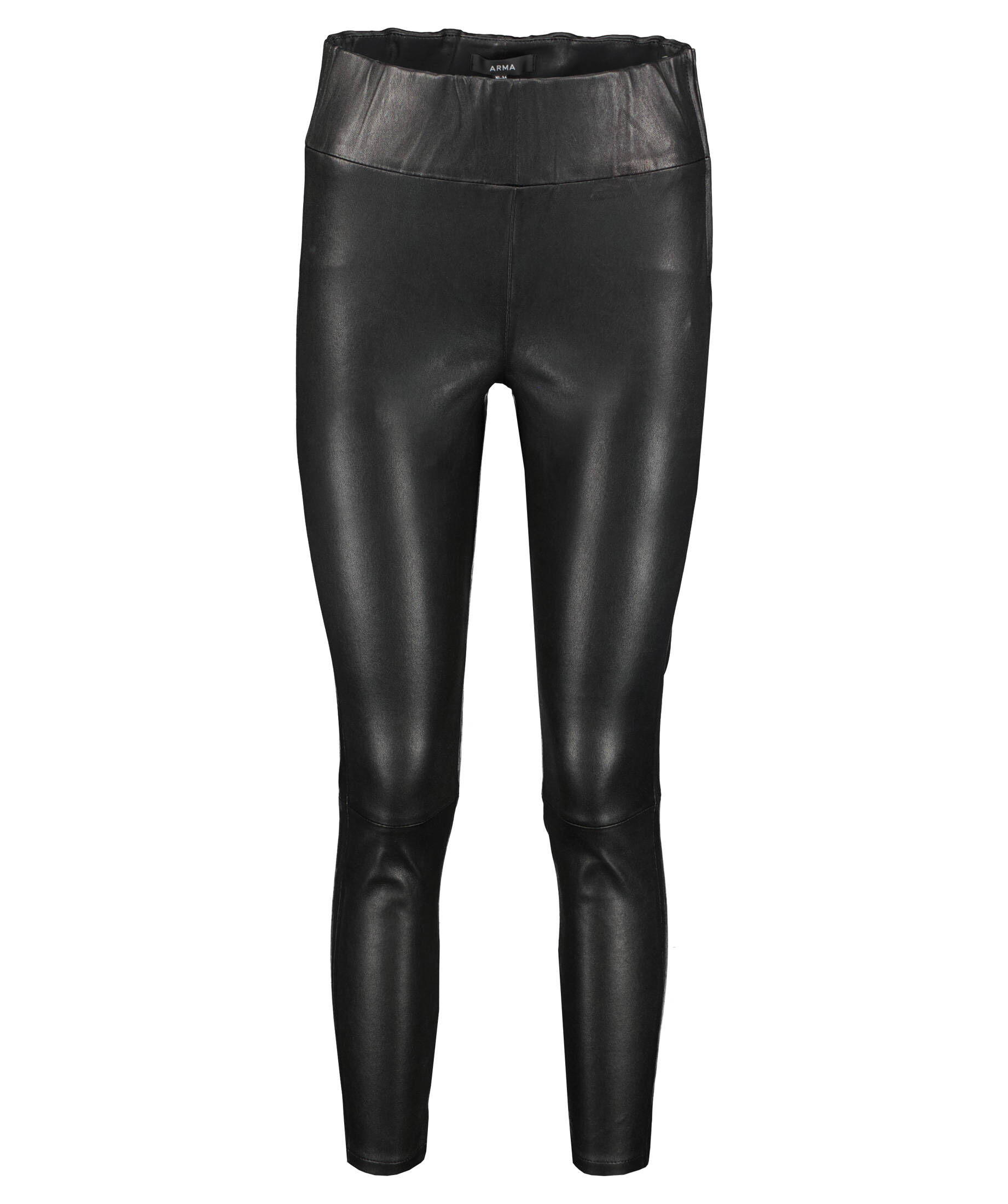 Arma - Lederhose mit breitem Gummibund black