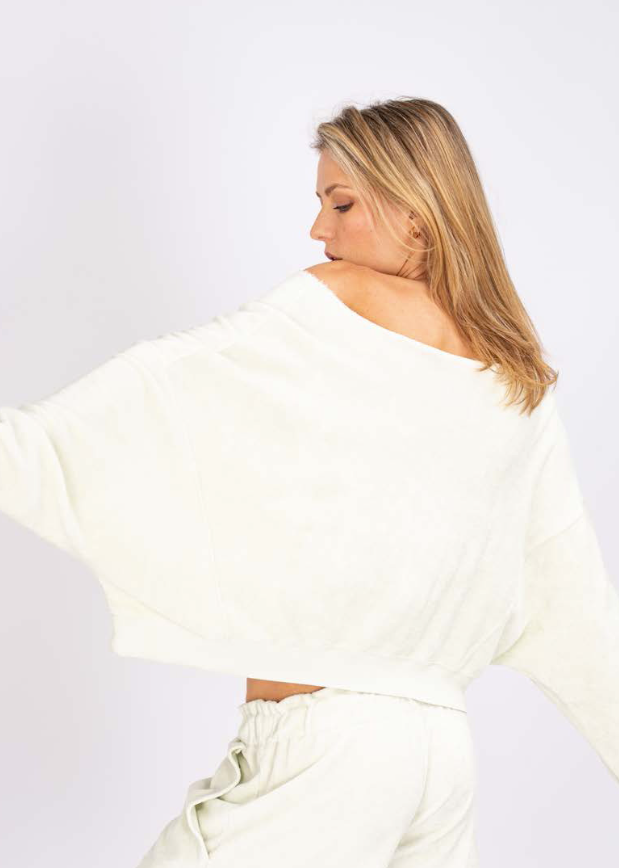 True Religion - Frottee Sweater off-white