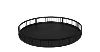 Tablett Manos schwarz 40 Ø 6h