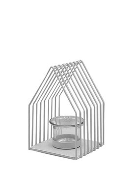 Teelichthaus Arkas weiss 10,5x9,5x16h