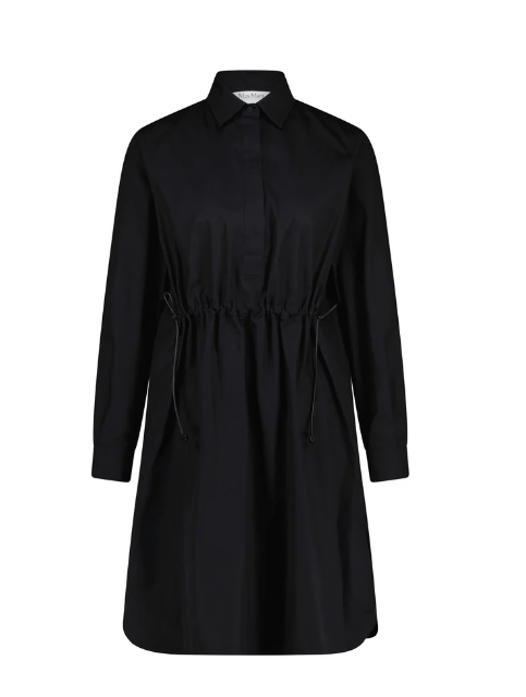 Max Mara - Kurzes Baumwollkleid schwarz