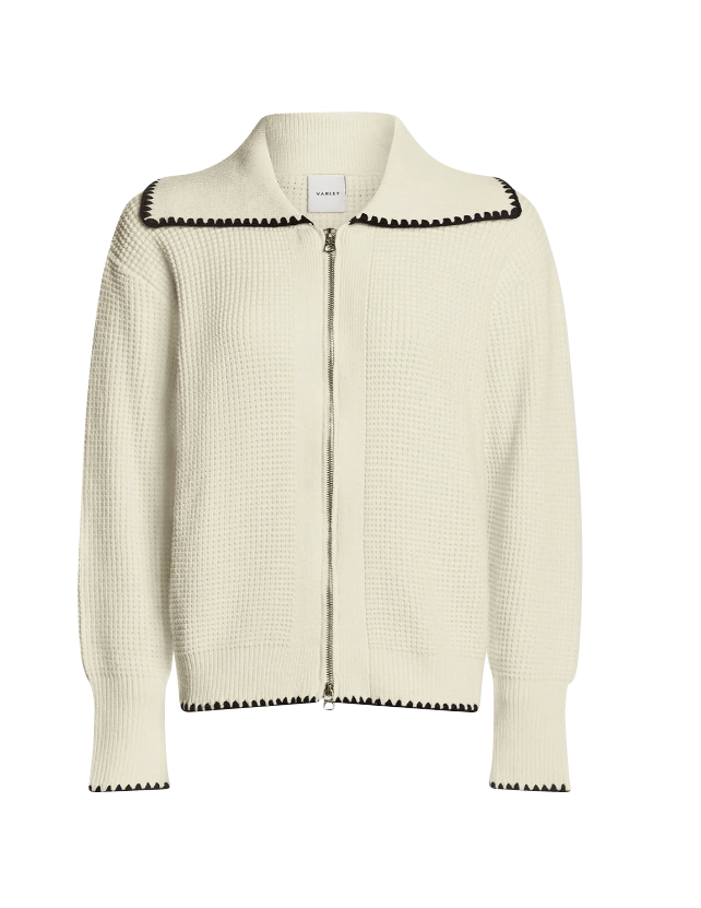 Varley - Strickjacke mit Waffelmuster