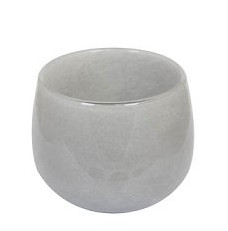 Windlicht Avora rund grau