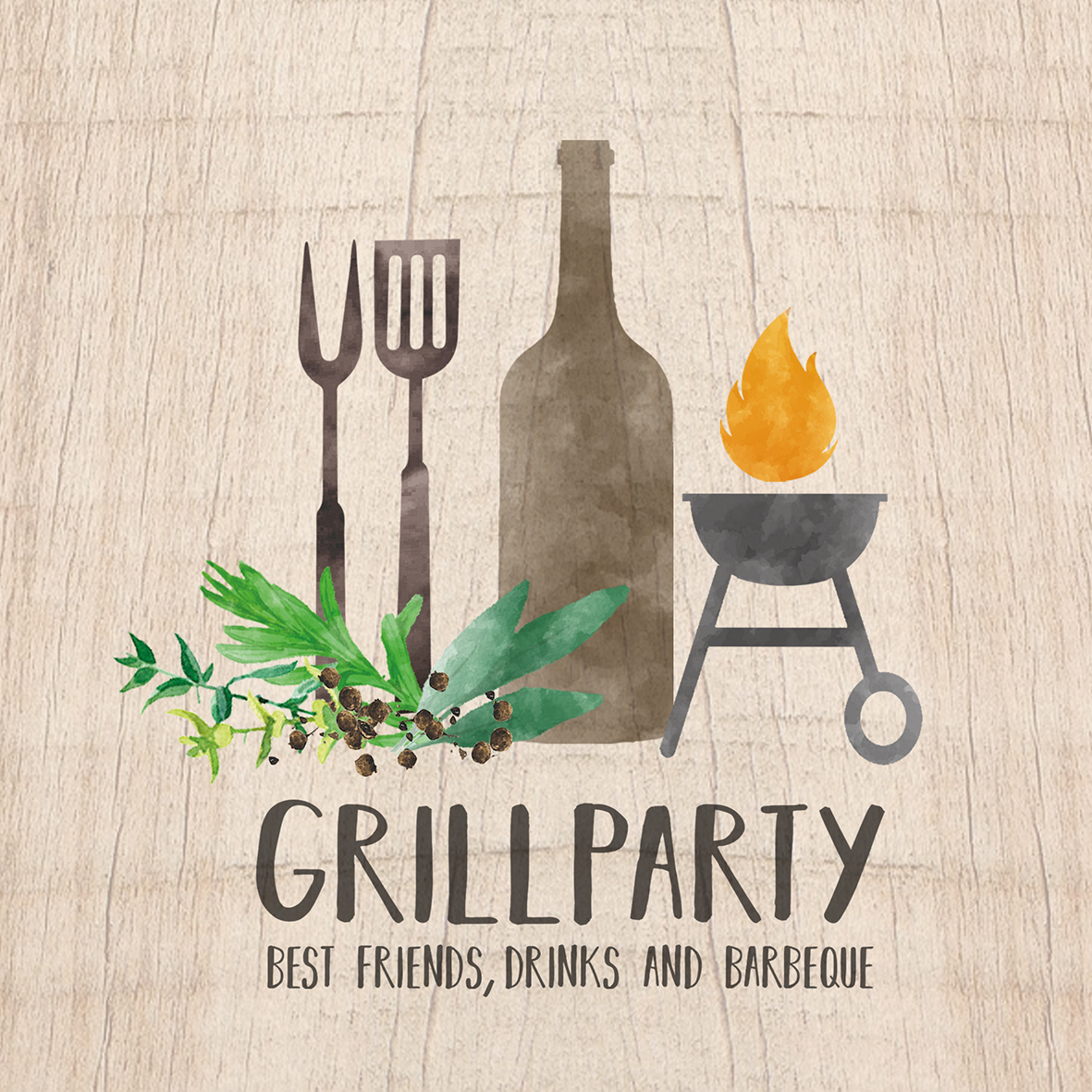 Serviette Grillparty
