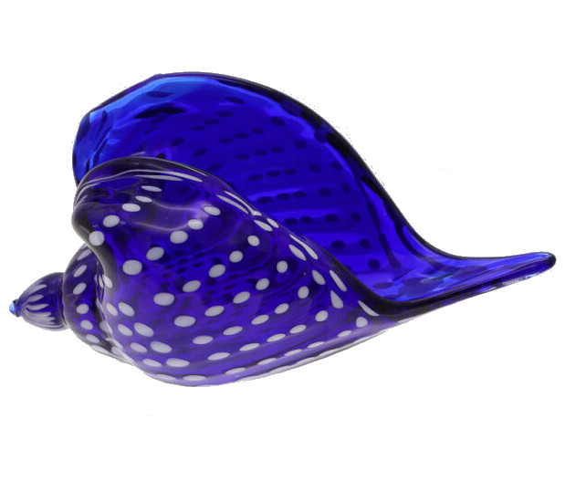 Glasmuschel dunkelblau