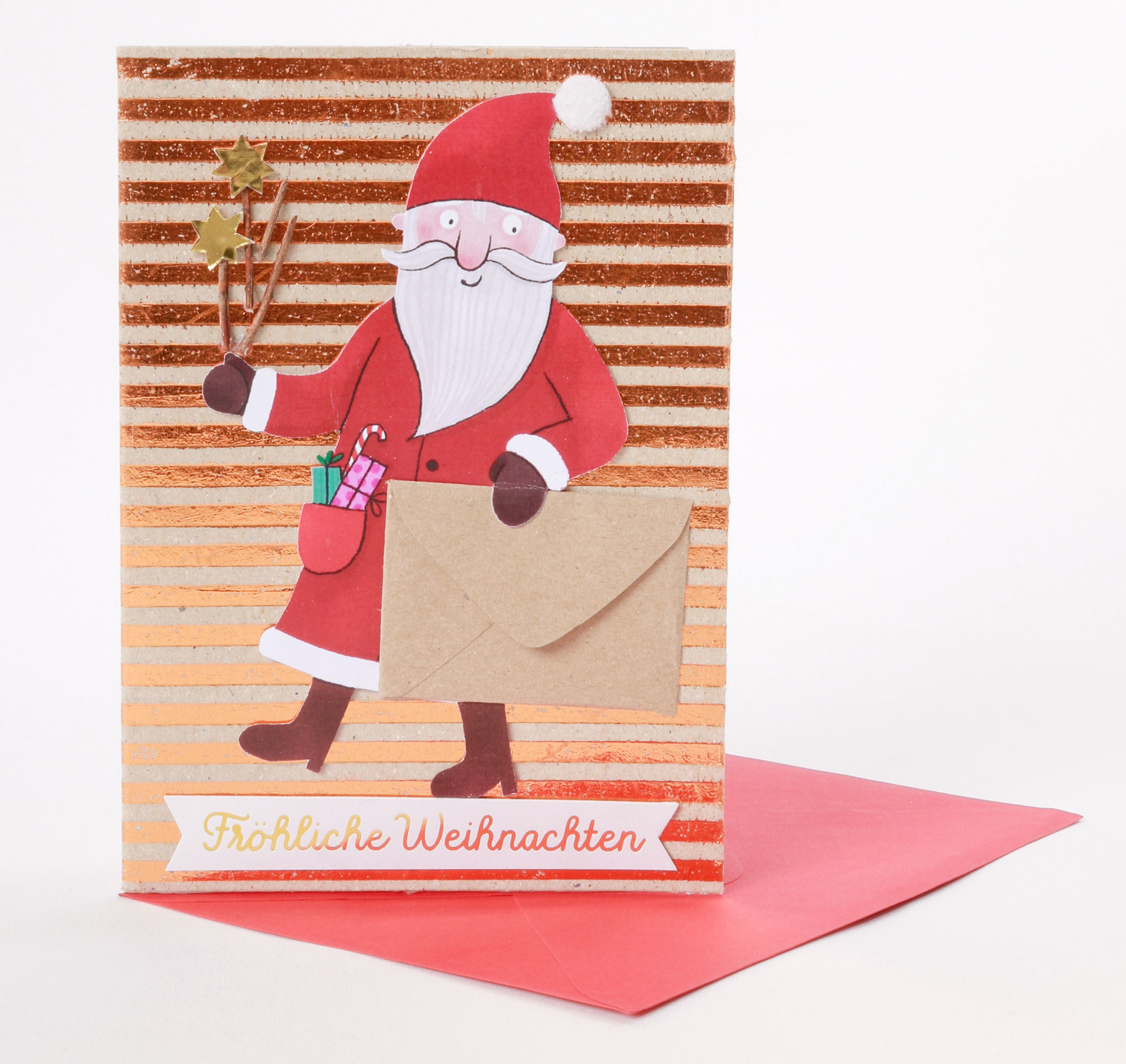 Good old Friends - Winter Briefträger Karte Santa