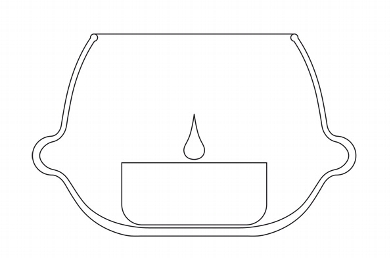 Schwimmschale bauchig groß 12,5 cm