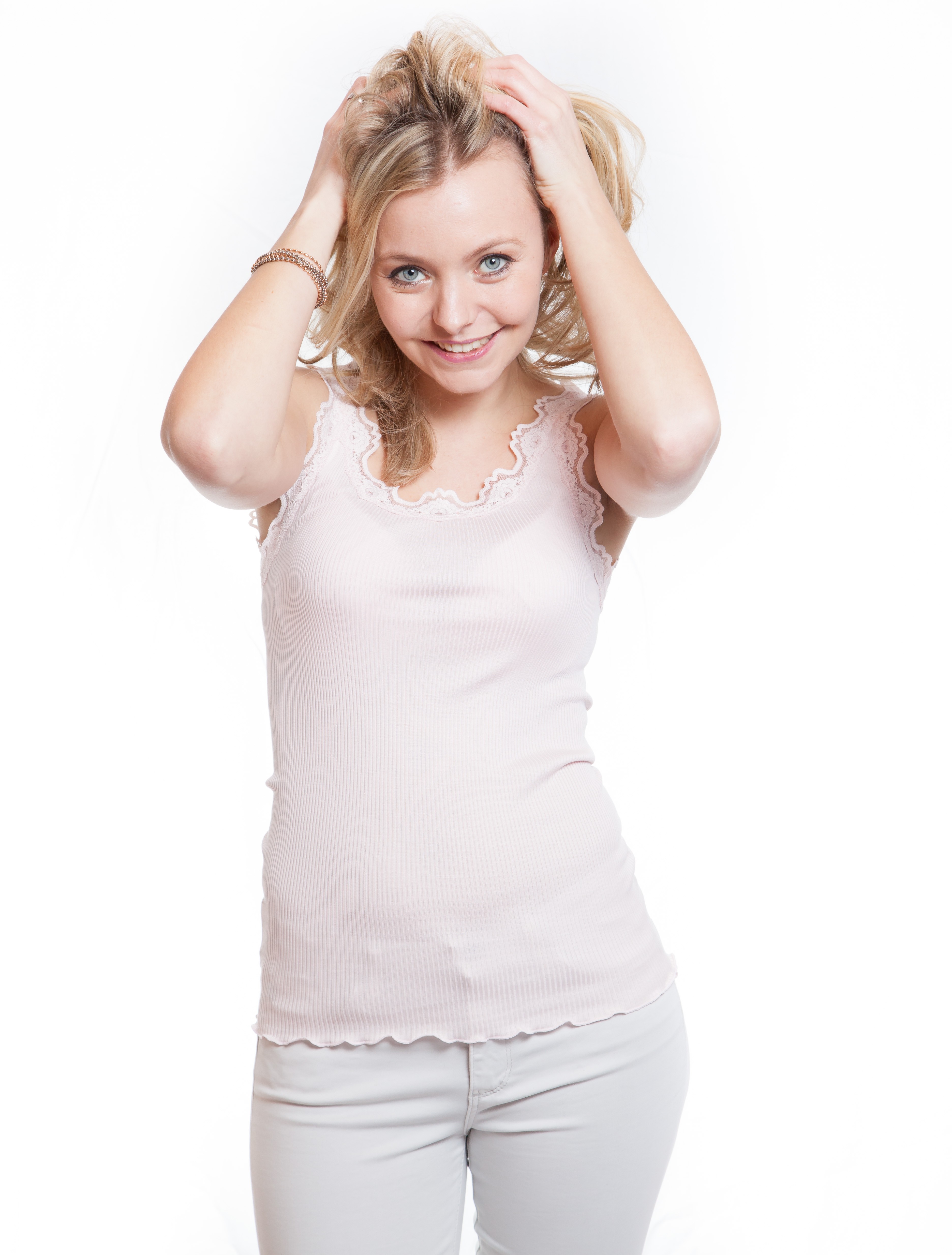 Rosemunde - verspieltes Top mit Spitze