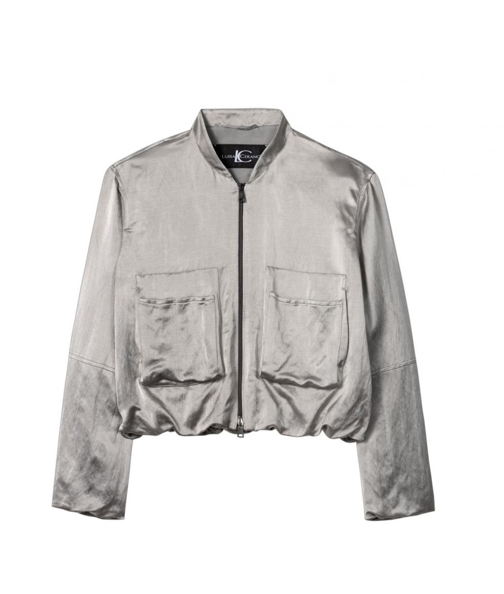 Luisa Cerano - Satinblouson grey