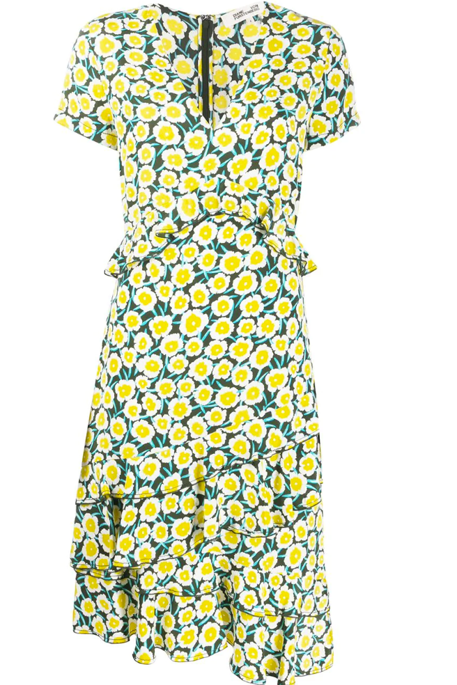 Diane von Furstenberg - Seidenkleid mit Volants