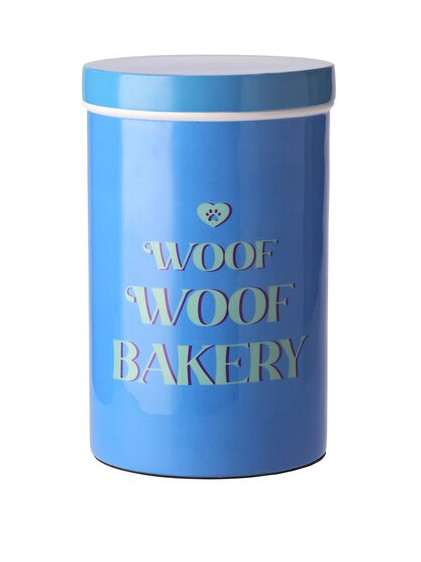 Love Pets Leckerlidose Motiv Woof Woof bakery blau