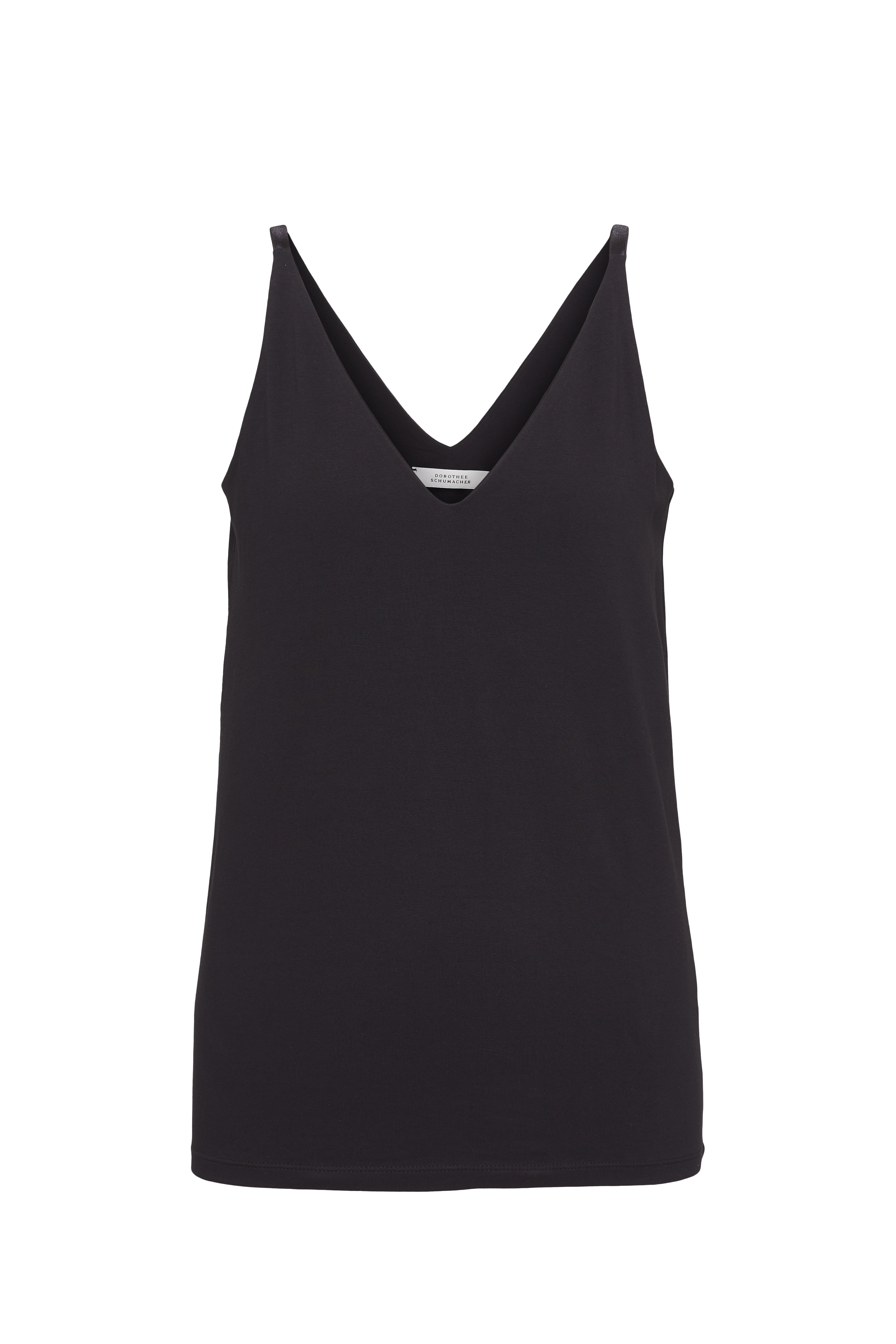 Dorothee Schumacher - Basic top mit V-Ausschnitt schwarz
