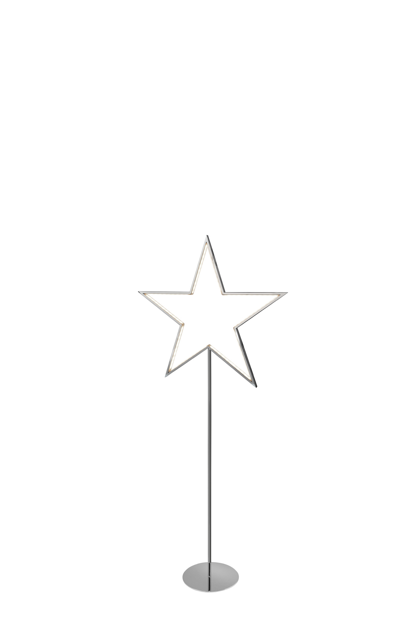 Leuchte Weihnachtsstern auf Metallstange 100cm