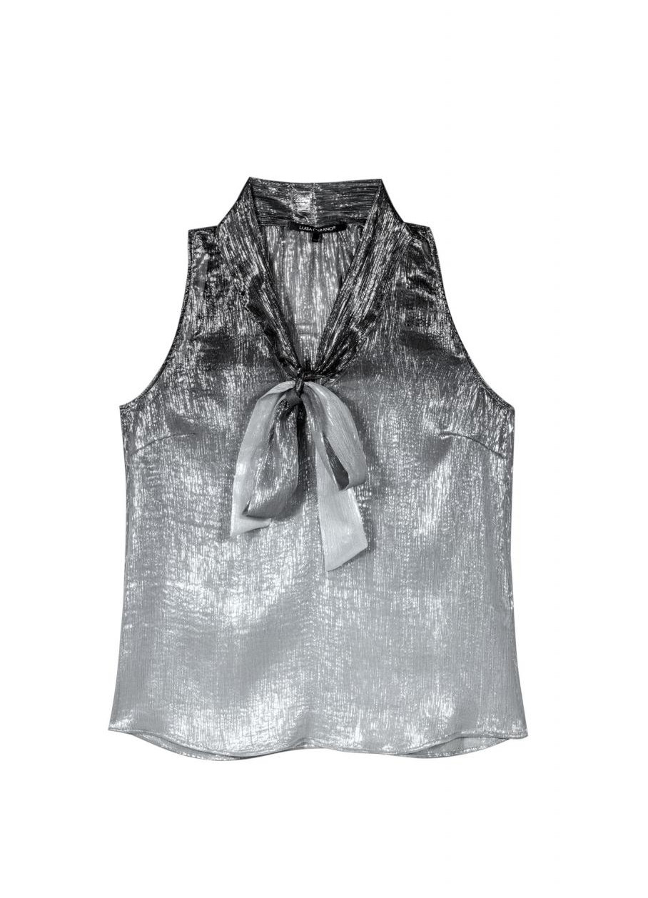 Luisa Cerano -  Lamé Schluppenbluse