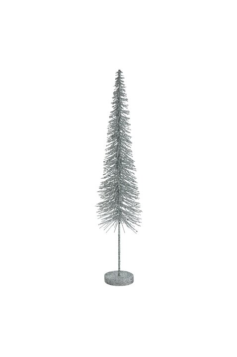 Seoul Dekobaum mit Glitzer silber 49cm