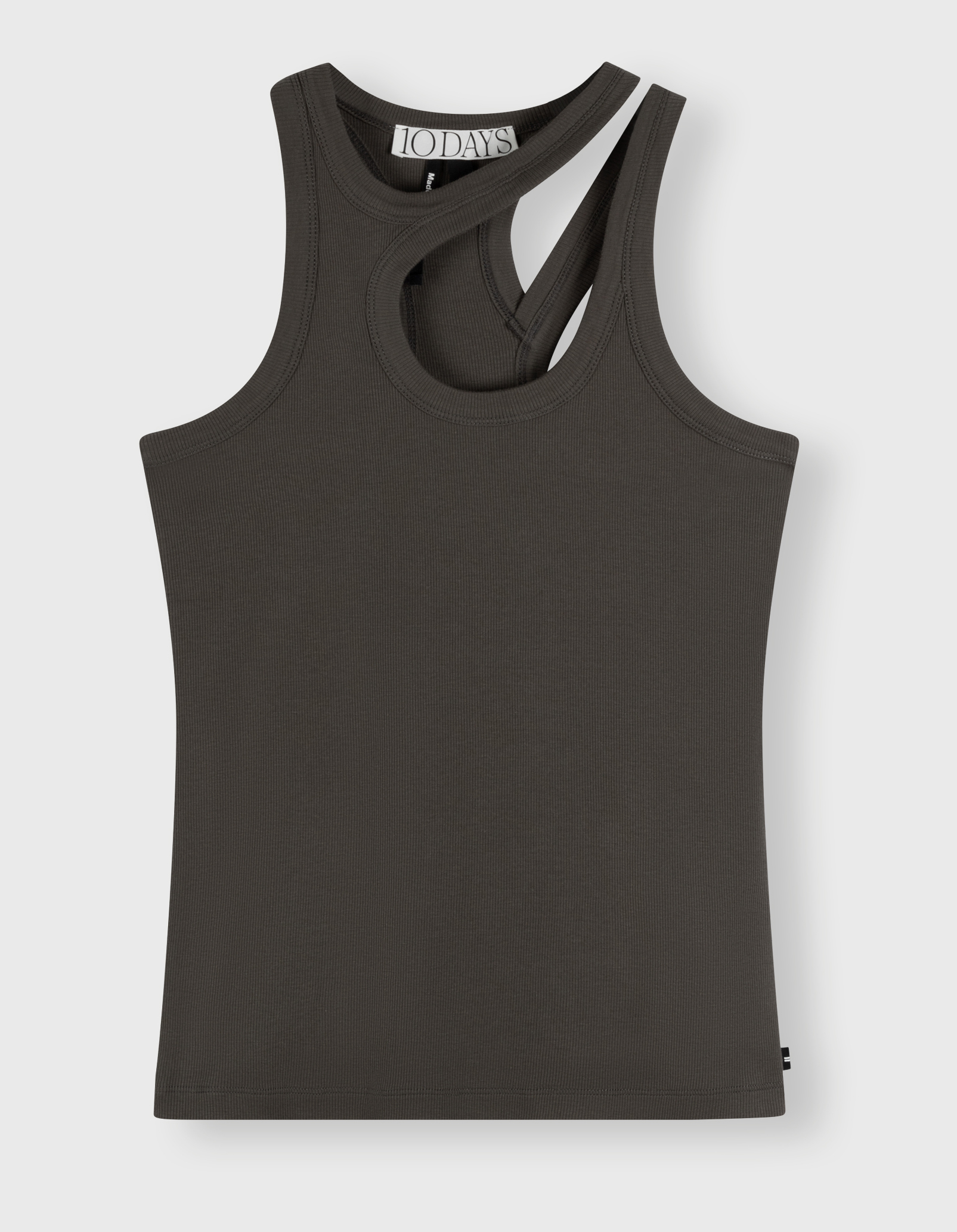10 Days - Cut Out Tank Top oil grey