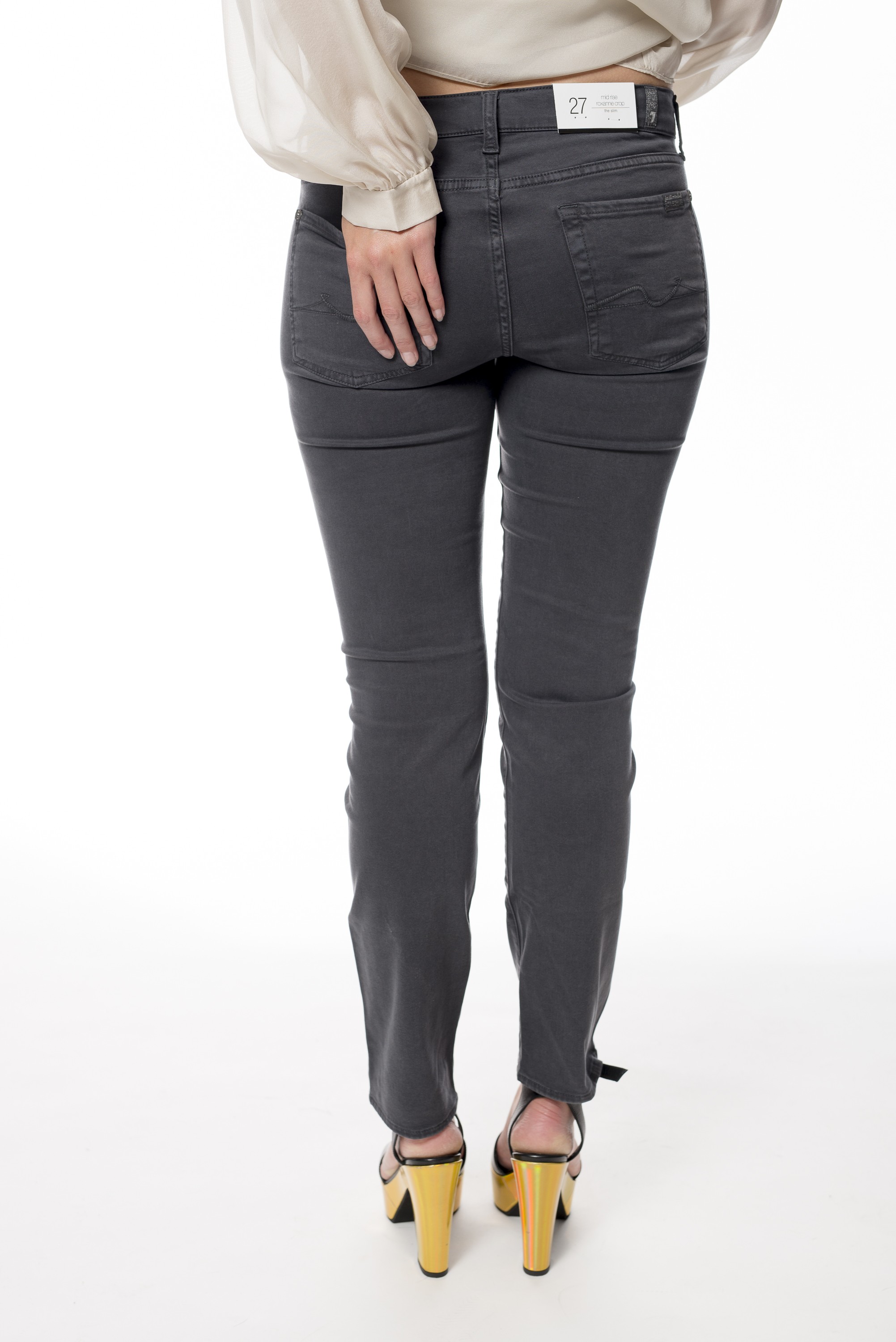 7 For All Mankind - Roxanne Crop dunkelgrau
